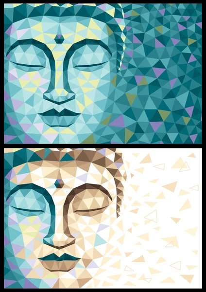 Low-Poly-Buddha — Stockvektor