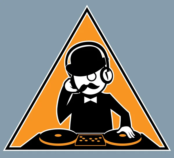 Hipster-DJ — Stockvektor