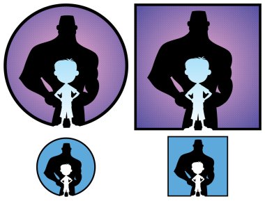Boy and Man clipart