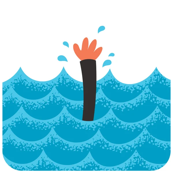 Drowning 2 — Stock Vector