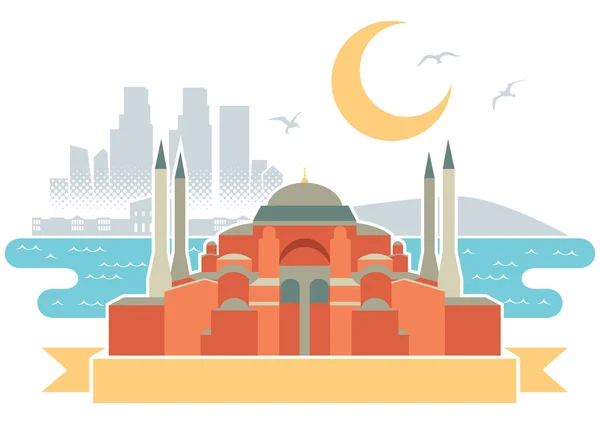 Istanbul stad illustratie — Stockvector