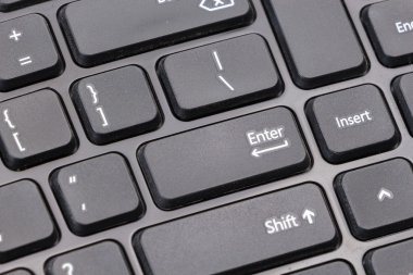 Siyah bilgisayar klavye portre üzerinde Enter
