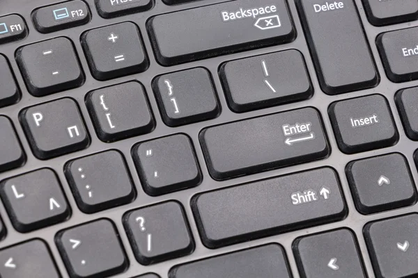 Siyah bilgisayar klavye closeup arka plan — Stok fotoğraf