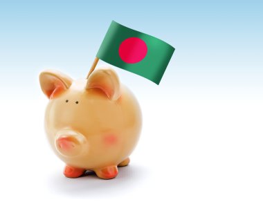 Bangladeş Ulusal bayrak ile Piggy banka