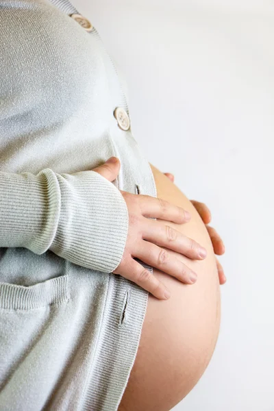 Pancia grande carino della donna incinta — Foto Stock