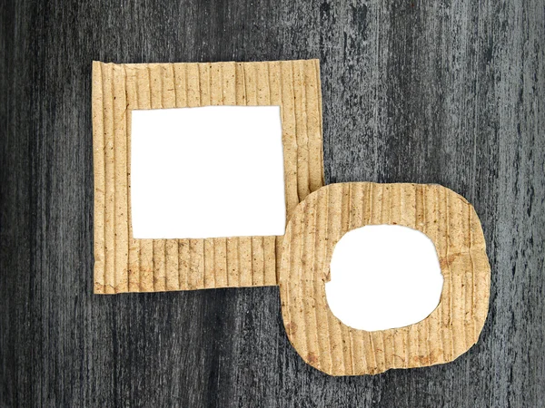 Two blank cardboard frames on grunge painted background — Stock Photo, Image