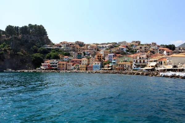 Parga Yunanistan'ın güzel kıyı kenti — Stok fotoğraf