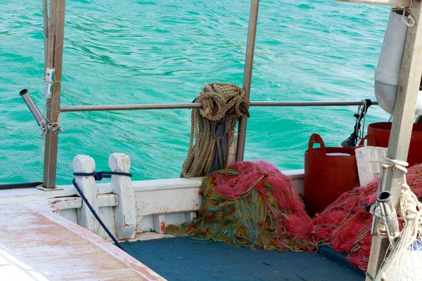 Fishing boat interior closeup background