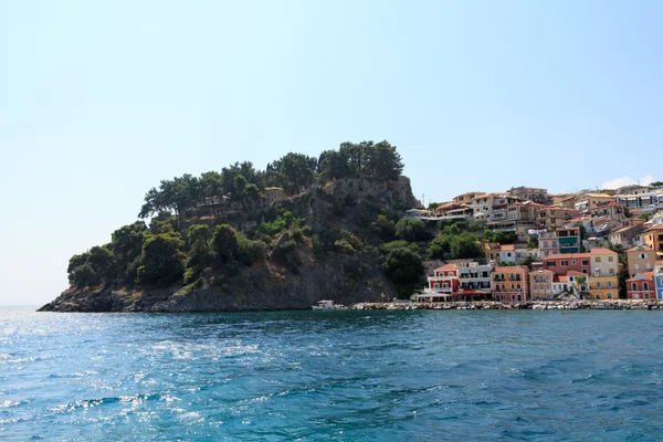 Parga Yunanistan'ın güzel kıyı kenti — Stok fotoğraf