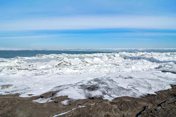 Inverno lago erie — Foto Stock