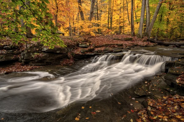 Cascada en otoño — Foto de Stock