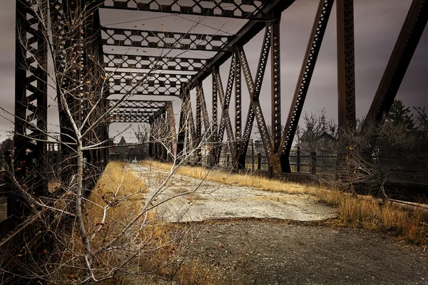 Oude verlaten spoorwegbrug — Stockfoto