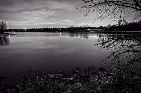 Rivier zonsopgang Stockfoto