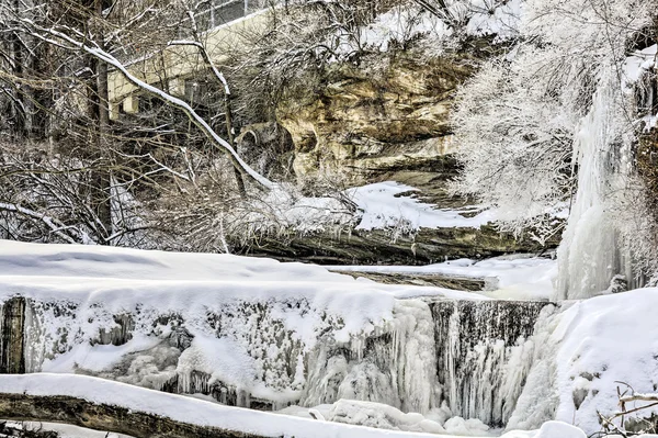 Quedas de Berea no inverno — Fotografia de Stock