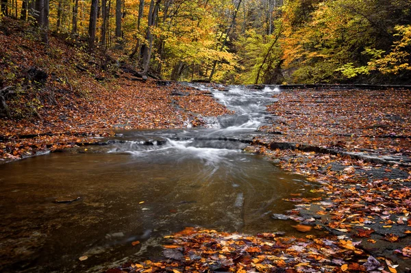 Escena de cascada de otoño — Foto de Stock