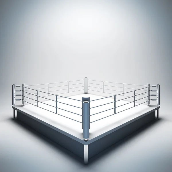 Empty white boxing ring. — Stock Photo, Image