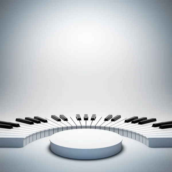 Boş beyaz müzik sahne.