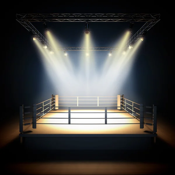 Empty professional boxing ring. — Stock Photo, Image