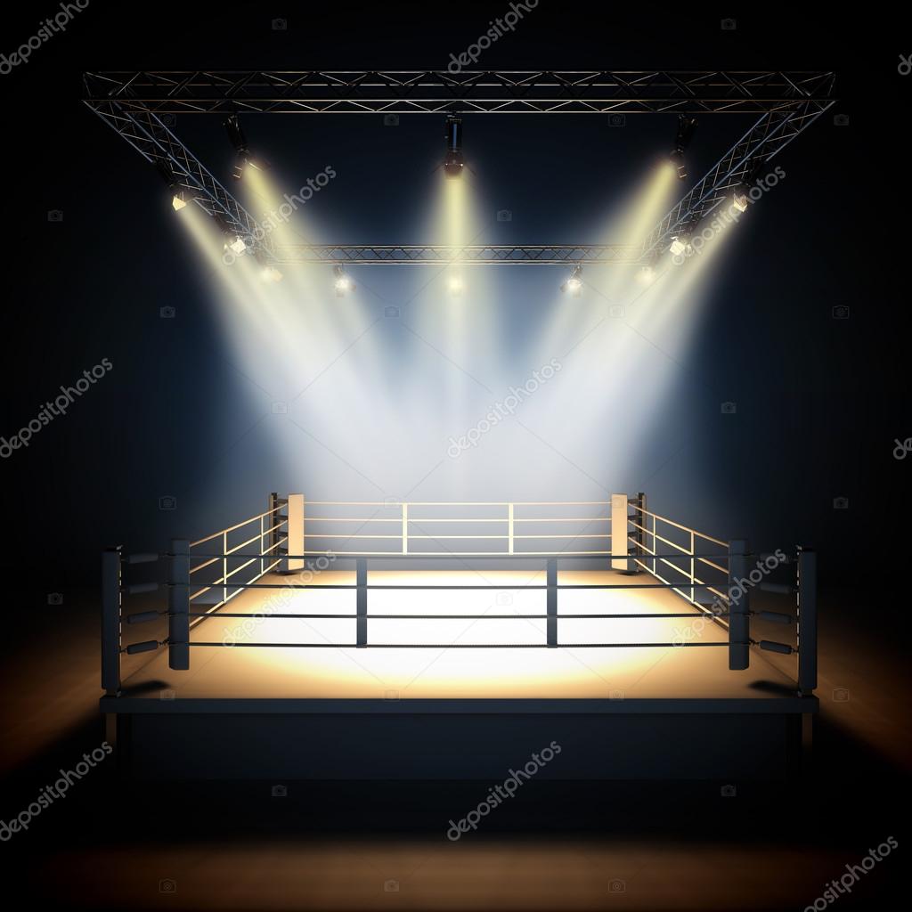 Overvloed Zwerver Raadplegen Empty professional boxing ring. Stock Photo by ©_nav_ 64122401