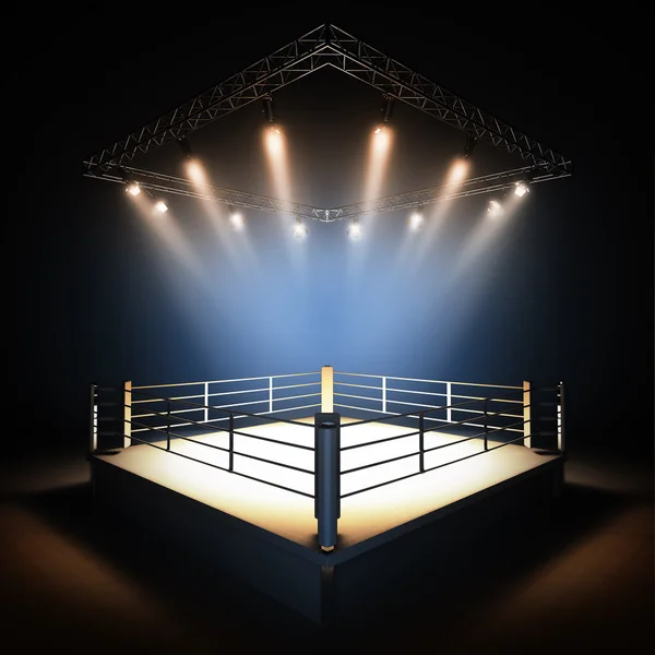 Empty professional boxing ring. — Stock Photo, Image