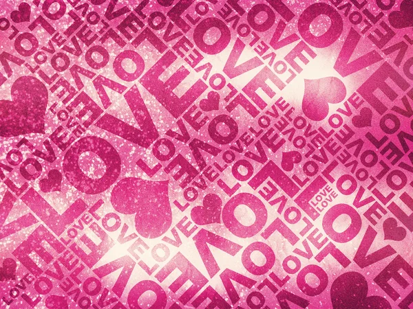 Love glitter Valentine's day typographic texture — Zdjęcie stockowe