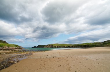 İskoçya'da güzel bir plaj manzara