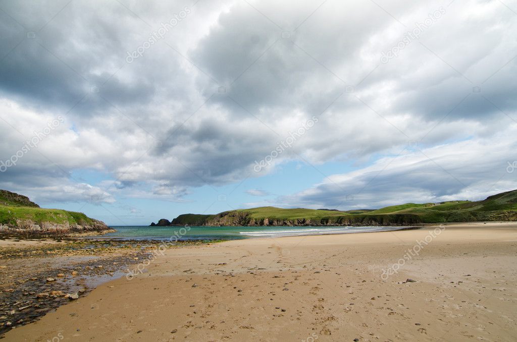 Beautiful beach landscape in scotland