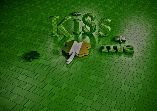 Sărută-mă. Fundalul zilei Sf. Patrick — Fotografie, imagine de stoc