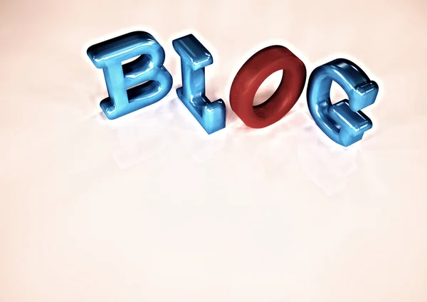 Üç boyutlu yazı blog — Stok fotoğraf