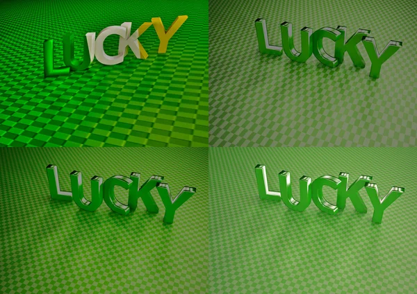 Dimensional inscription of Happy St. Patrick's Day set of pictures — Stock Photo, Image