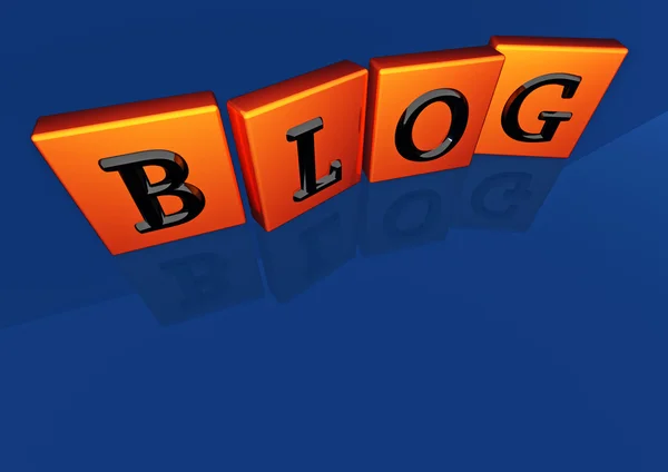 The BLOG word made of blocks — Stock Photo, Image