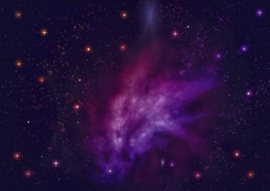 Sonsuz bir yıldız alanının küçük bir parçası