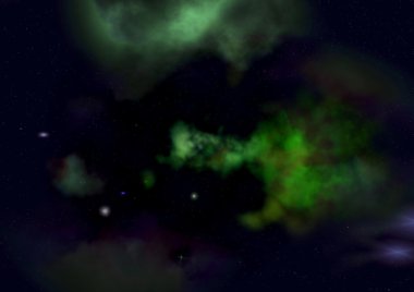 Sonsuz bir yıldız alanının küçük bir parçası