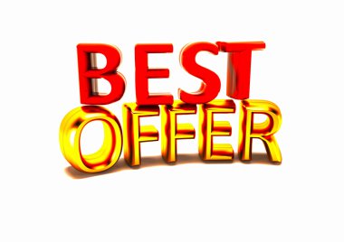 En iyi teklif. 3D render.