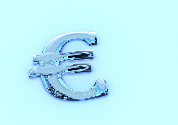 Dimenziós jele az Európai euró. 3D render. — Stock Fotó