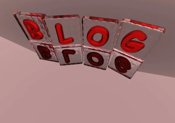 Η λέξη Blog από μπλοκ — Φωτογραφία Αρχείου