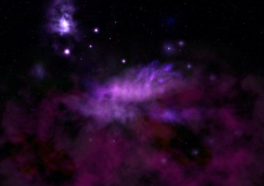 Sonsuz bir yıldız alanının küçük bir parçası