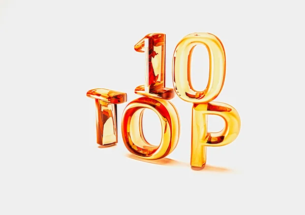 Top 10. 3D obrázek. — Stock fotografie