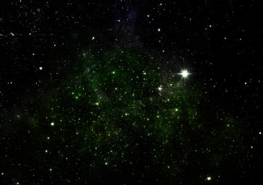 Sonsuz bir yıldız alanının küçük bir parçası