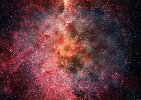 Câmpul stelar în spațiu și o nebuloasă — Fotografie, imagine de stoc