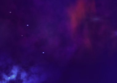 Uzayda bir yıldız alanı ve bir nebula