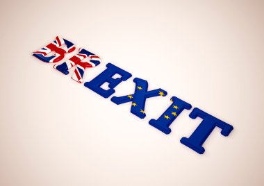 Boyutlu yazıt Br çıkış. 3D çizim.