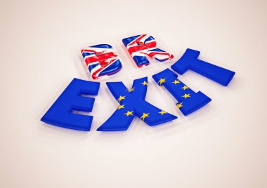 Boyutlu yazıt Br çıkış. 3D çizim.