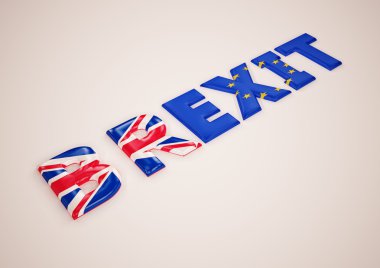 Boyutlu yazıt Br çıkış. 3D çizim.