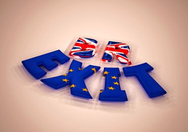 Boyutlu yazıt Br çıkış. 3D çizim.