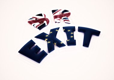 Boyutlu yazıt Br çıkış. 3D çizim.