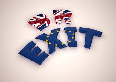 Boyutlu yazıt Br çıkış. 3D çizim.