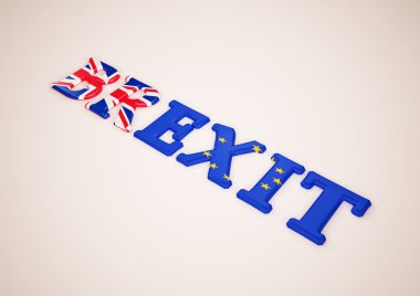 Boyutlu yazıt Br çıkış. 3D çizim.