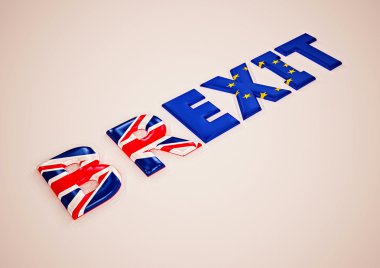 Boyutlu yazıt Br çıkış. 3D çizim.