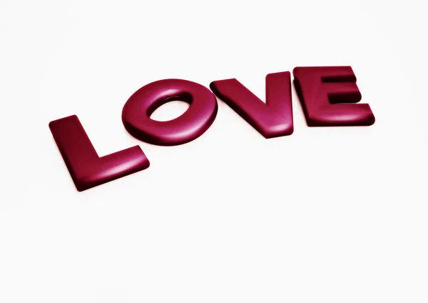 Dimensional inscription of LOVE. 3D illustration. — Stock Photo, Image